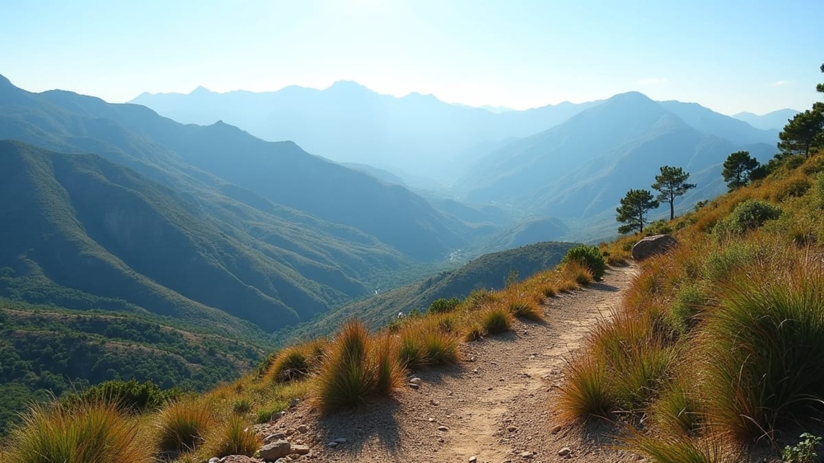 Breathtaking Sierra Blanca mountain view, highlighting the diverse flora och fauna Costa del Sol medelhavsklimat for hiking and outdoor lifestyle.