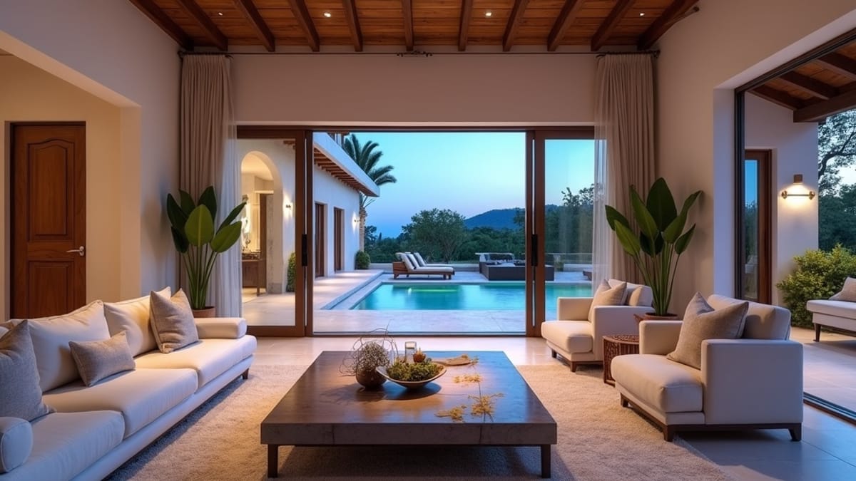 Lyxig spansk medelhavsinredning i Costa del Sol – bidrar till längre livslängd, mental hälsa [MOFU].