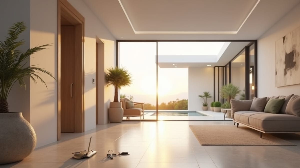 Zachwycająca linia brzegowa Costa del Sol z dziewiczymi plażami i architekturą śródziemnomorską pod błękitnym niebem