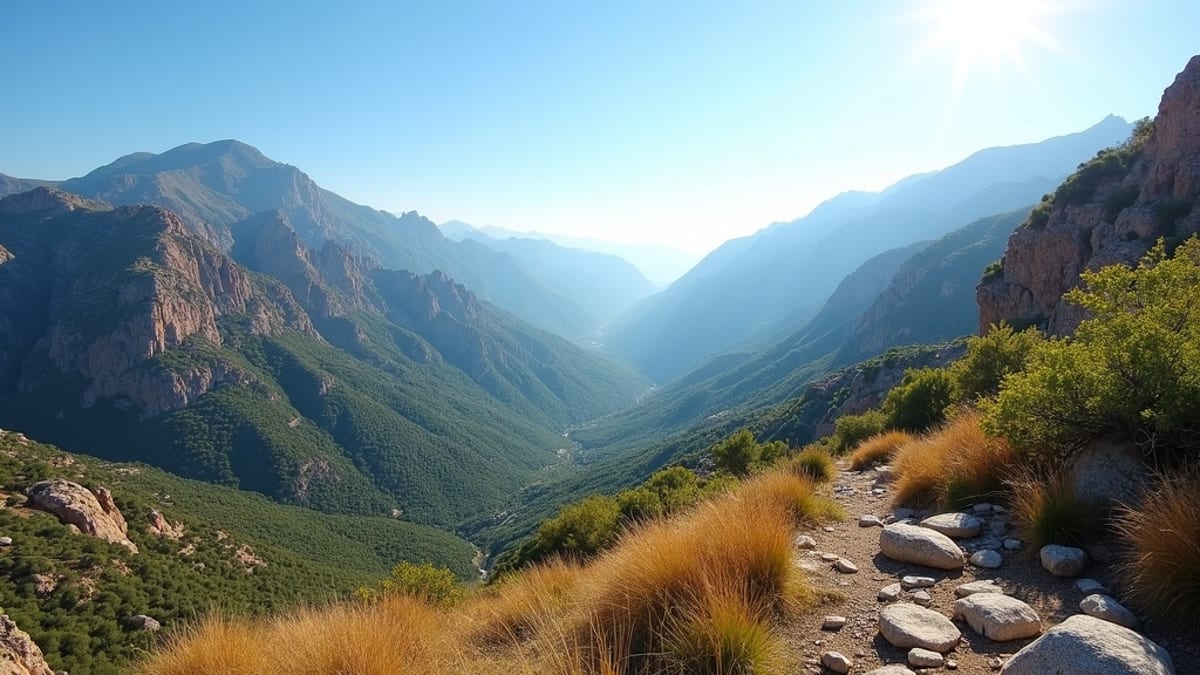 Udsigt over Costa del Sol, der viser Middelhavet møde Sierra bjergkæderne og skaber et unikt mikroklima