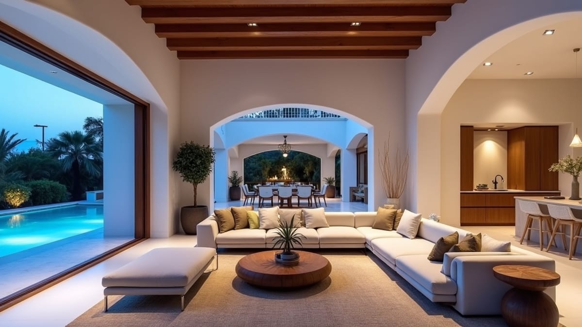 Costa del Sol coastline showing sea breeze effects with mountains in background and clear Mediterranean waters