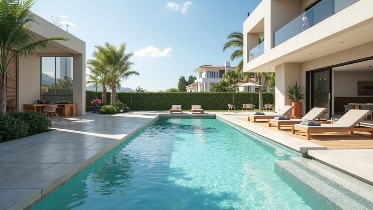 Lyxig fastighet på Costa del Sol med utsikt över termiska spa-anläggningar och Medelhavskustens bakgrund