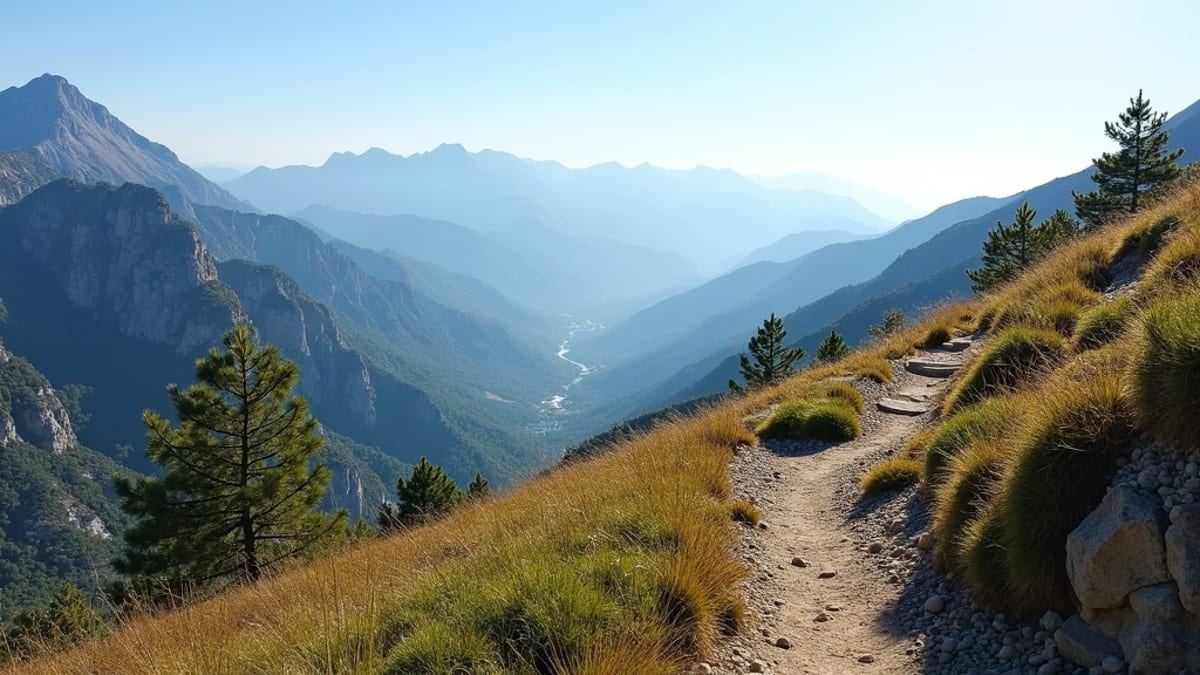 Vue côtière de la Costa del Sol montrant la brume salée sur les eaux méditerranéennes avec des propriétés résidentielles