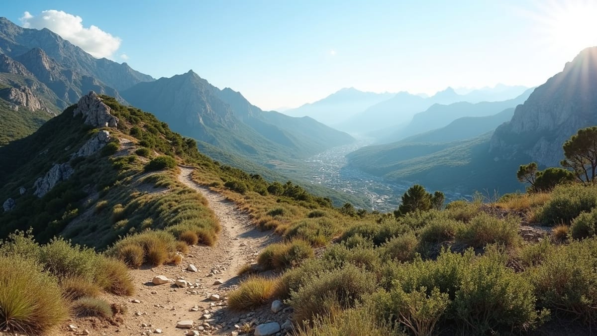 Sonnige Sierra Blanca Berge mit Wanderwegen: gesunde Meeresluft Costa del Sol, mediterrane Lebensweise Costa del Sol erleben.