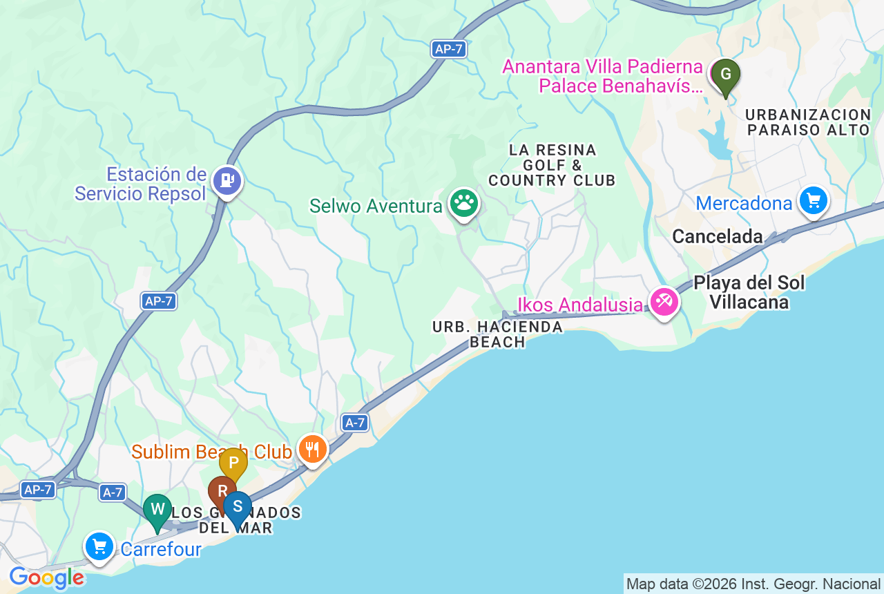 Google map of ERA Residence with five pins