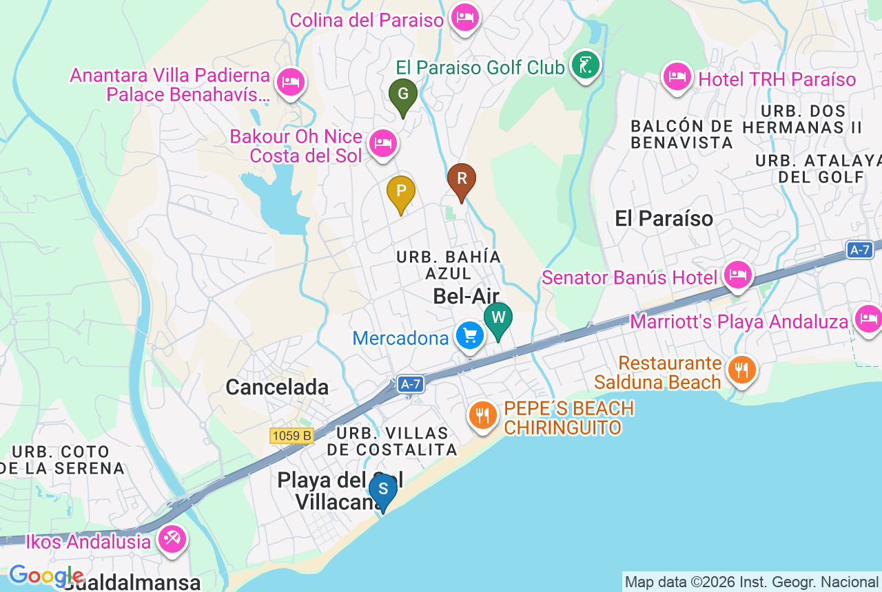 Google map of AGUA - TURNKEY with five pins