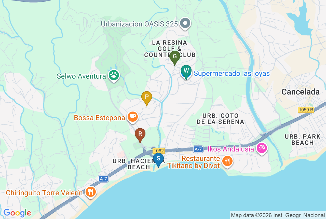 Google map of THE SEVEN with five pins