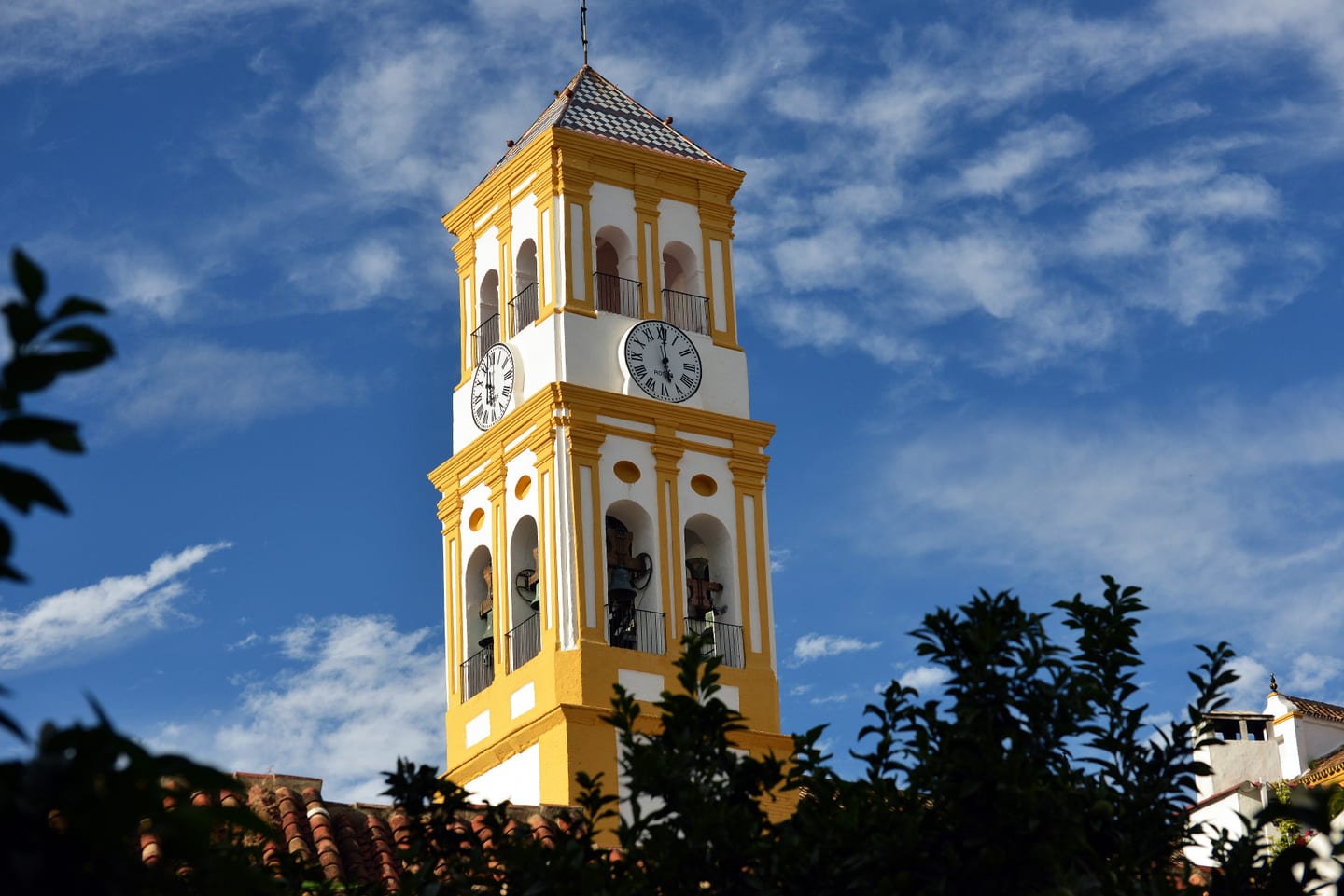 CASA GLORIA area photograph of the Clock tower of the Church of Nuestra Señora de la Encarnación, Marbella Old Town