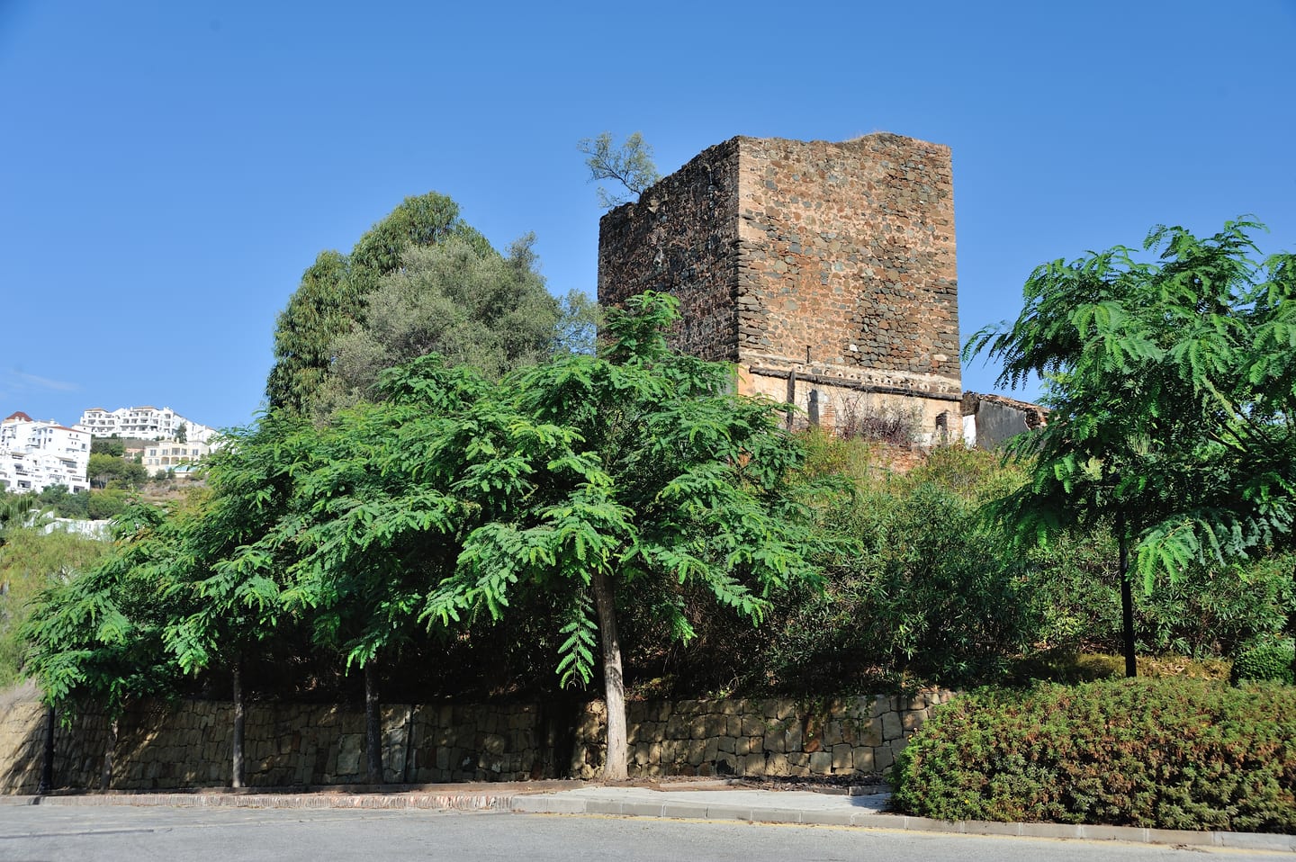 Torre Estéril, a ruined medieval stone watchtower in Benahavís, near BE ALOHA