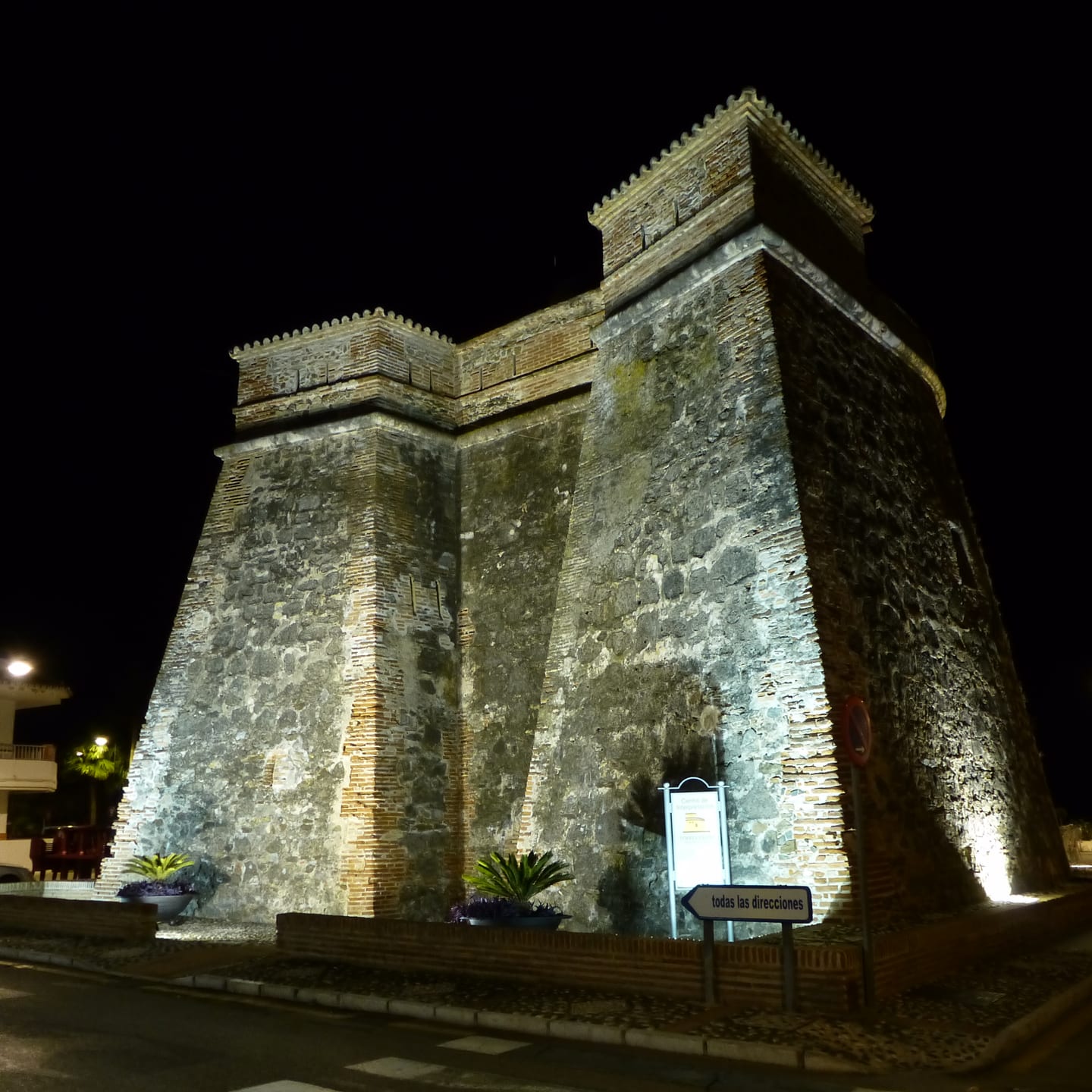 Area photograph of Torreón de La Cala, a historic 16th-century coastal watchtower in La Cala de Mijas, Costa del Sol, near CALANOVA HOMES