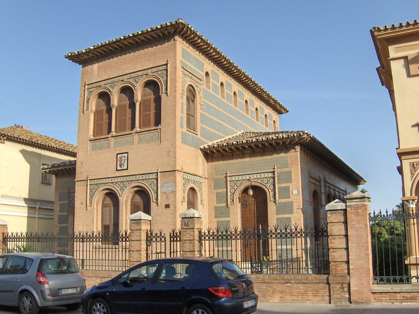 Villa Cele María, a historic Moorish-Revival tiled villa in La Caleta, Málaga Este, Málaga, Spain, shown as local context near RAMAL DE MONTE SANCHA 8