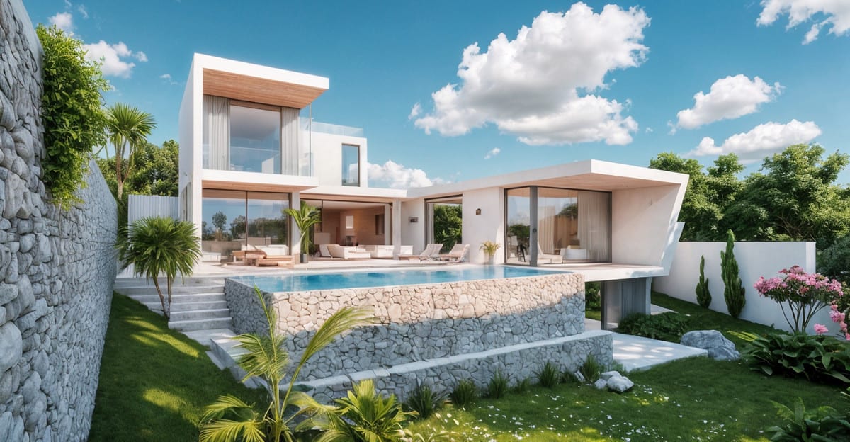 Project visualisation of ELARA RESIDENCES with exterior architecture, terraces and landscaped outdoor space.