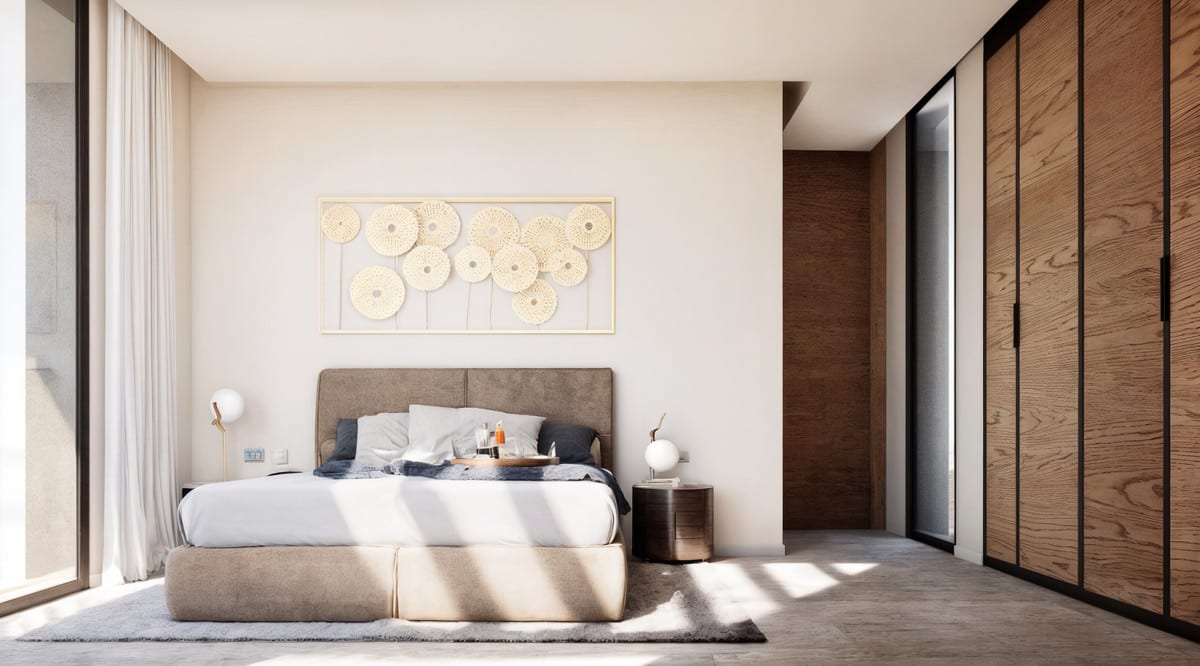 Bedroom visualisation of ELARA RESIDENCES with calm finishes and a residential atmosphere.