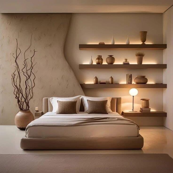 Bedroom visualisation of ELEGANCE - TURNKEY with calm finishes and a residential atmosphere.