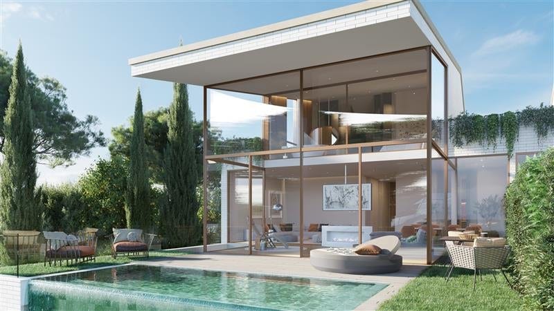 Project visualisation of HIGUERON NORTH RESIDENCES with exterior architecture, terraces and landscaped outdoor space.