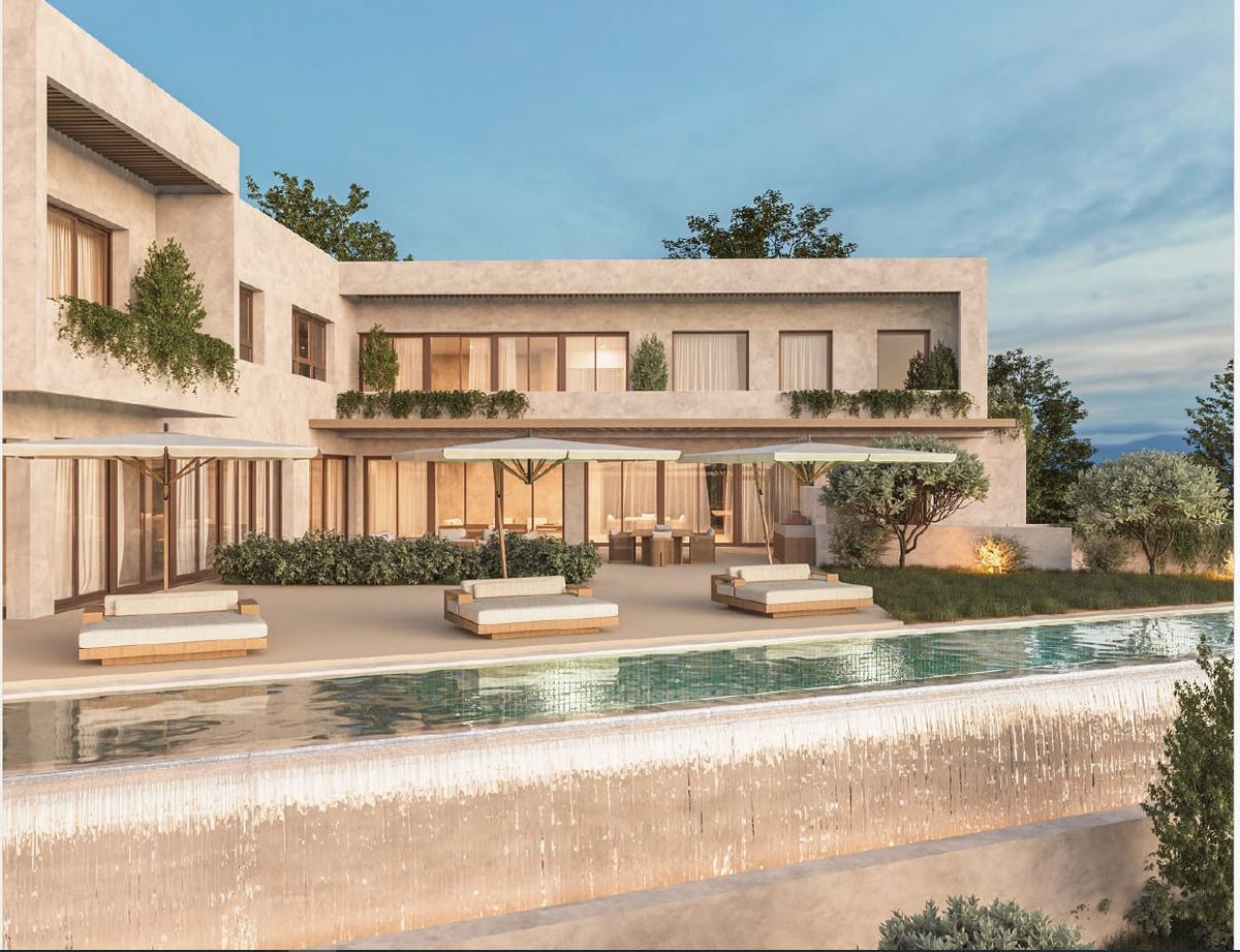 Project visualisation of HL SG122 with exterior architecture, terraces and landscaped outdoor space.