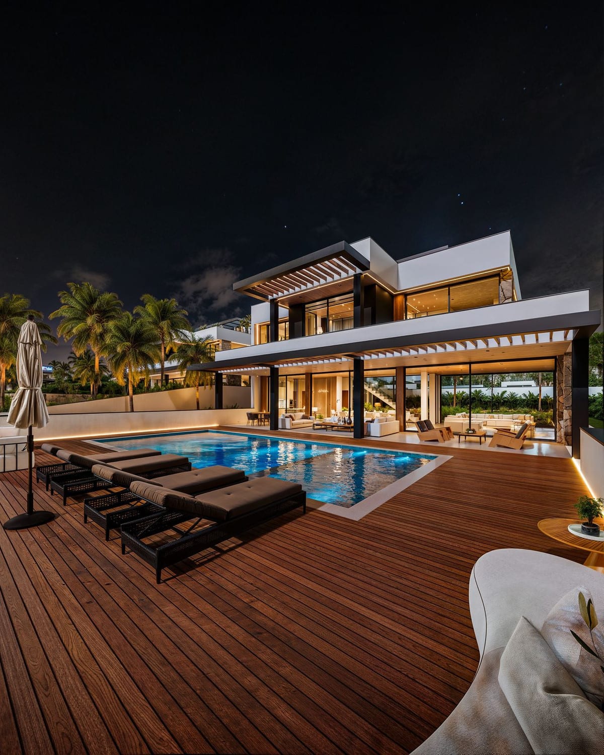 Interior visualisation of MANZANILLA 12 with the main living area and contemporary finishes.