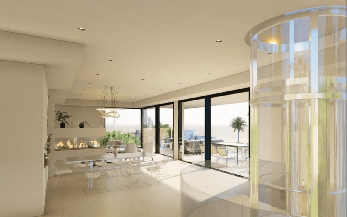 Interior visualisation of VILLA 001 MARBESA with the main living area and contemporary finishes.