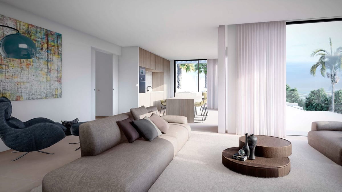 Interior visualisation of VILLA ANA with the main living area and contemporary finishes.
