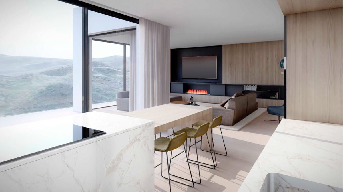 Bedroom visualisation of VILLA ANA with calm finishes and a residential atmosphere.