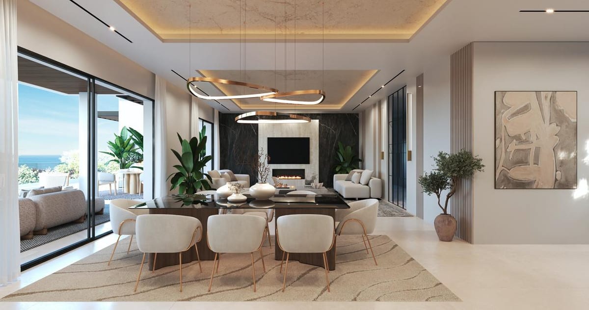 Kitchen visualisation of VILLA BENALMADENA with fitted cabinetry, worktop area and natural light.