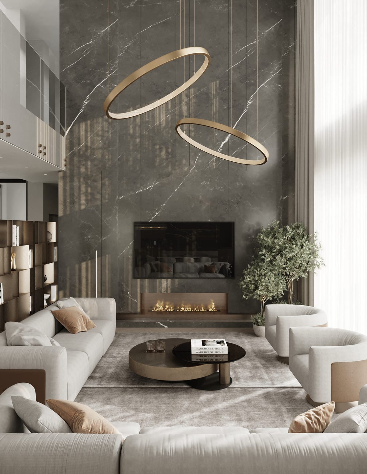 Interior visualisation of VILLA IVORY with the main living area and contemporary finishes.