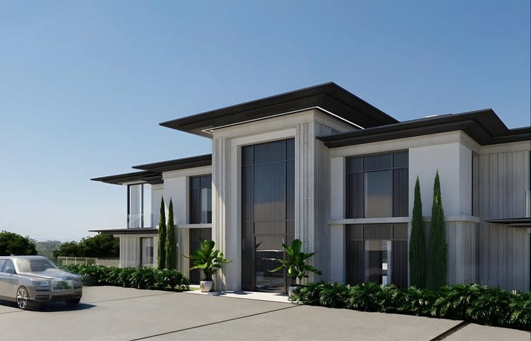 VILLA SOLIS: Villa entrance with an access path and planting.