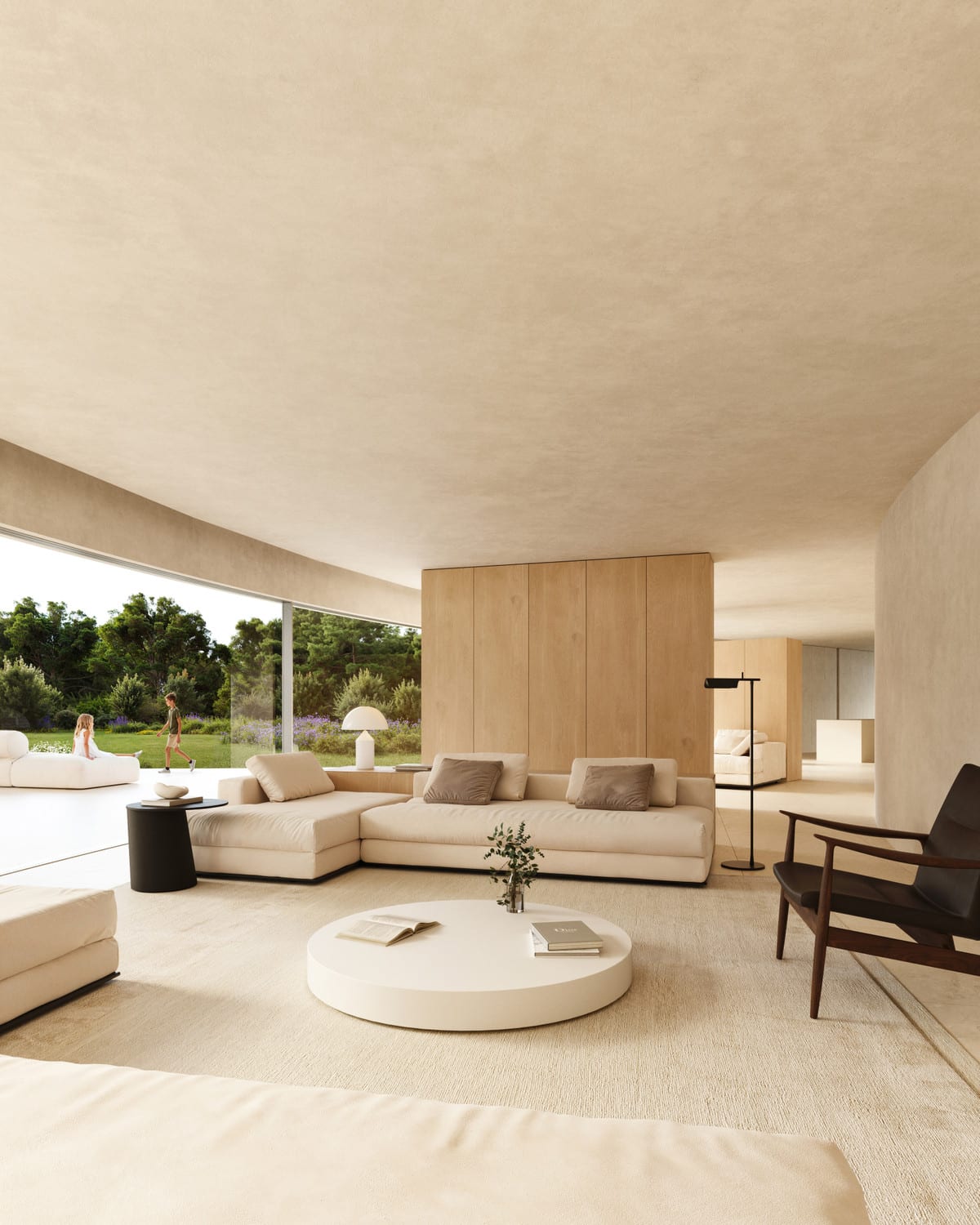 Interior visualisation of VILLA STERN with the main living area and contemporary finishes.