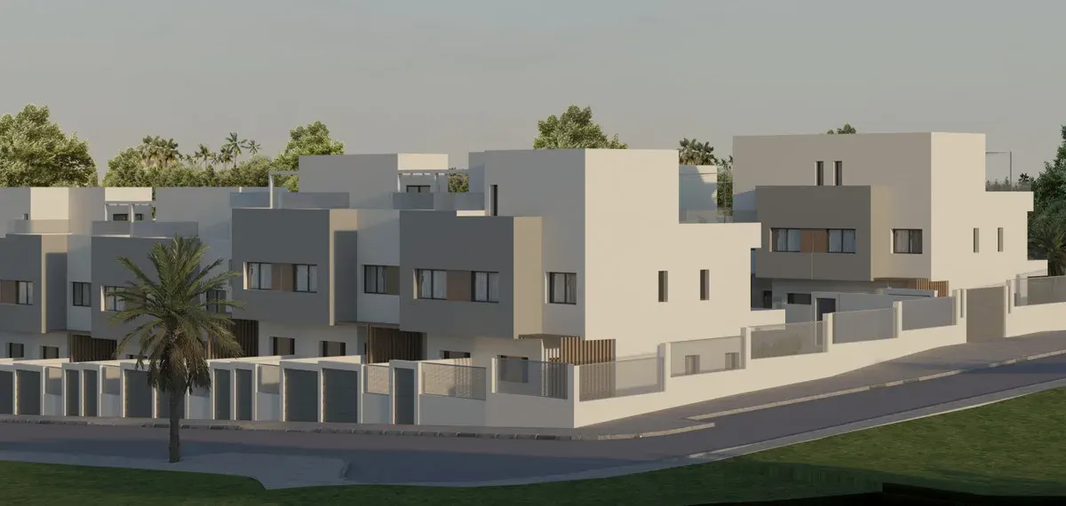 Exterior image of PALM LUXURY GARDENS; check view line, floor, orientation, terrace, parking, route and current availability for the concrete home.