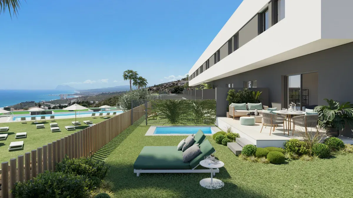 BLUE WAVE — outdoor space, terrace, pool area, light and privacy checked visually per specific project.