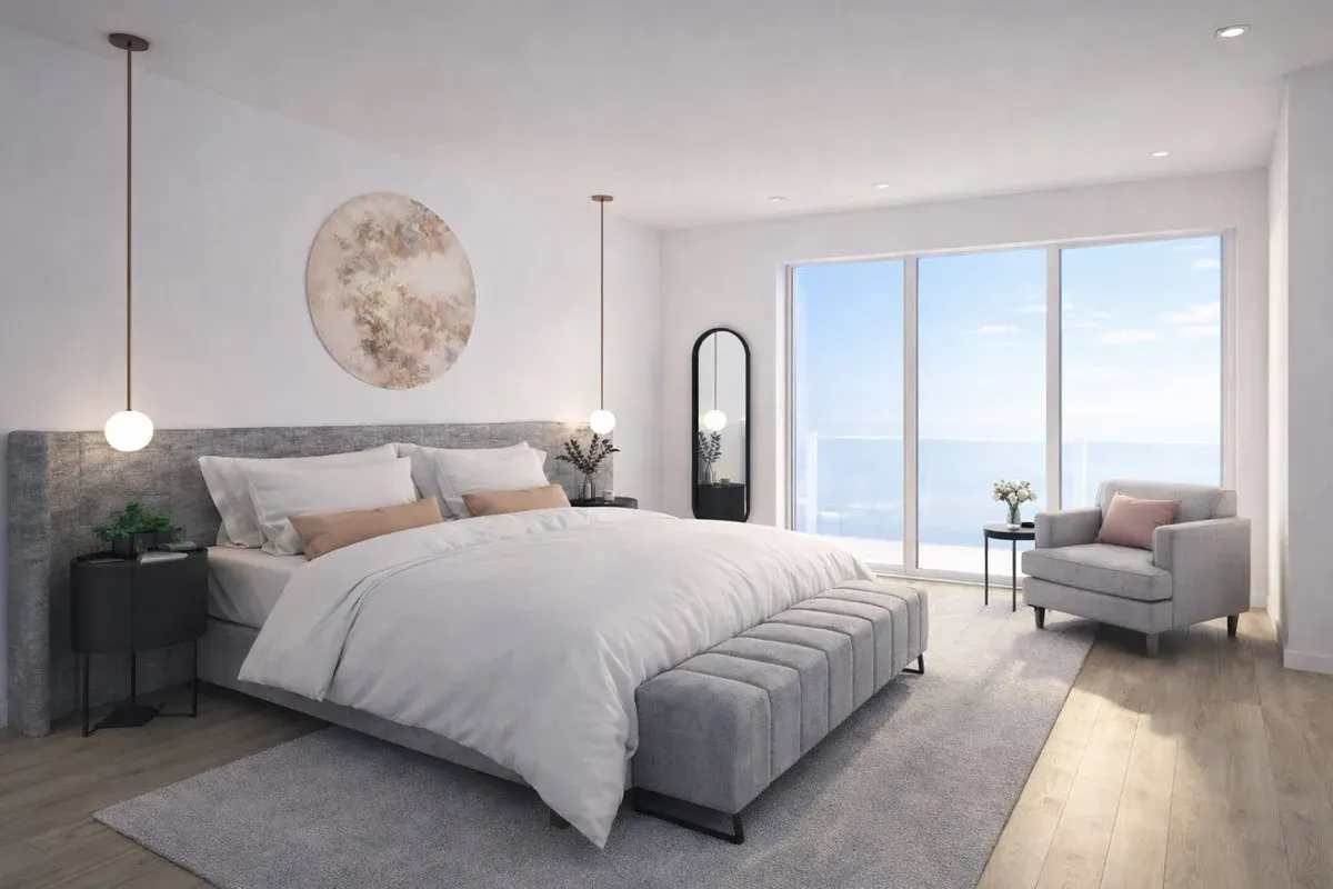 AGUA - TURNKEY — interior view for assessing light, layout, kitchen flow and sightlines per specific home.
