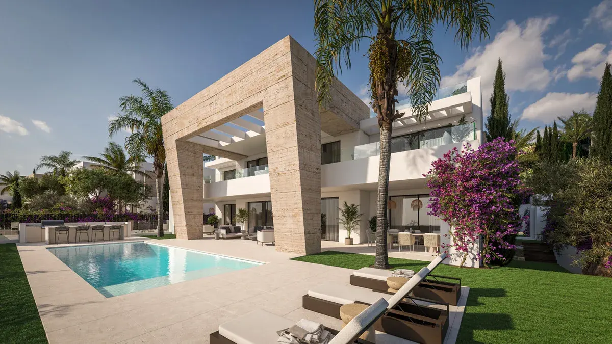 THE CLUB VILLAS — buitenruimte, terras, zwembadzone, licht en privacy visueel gecontroleerd per concreet project.