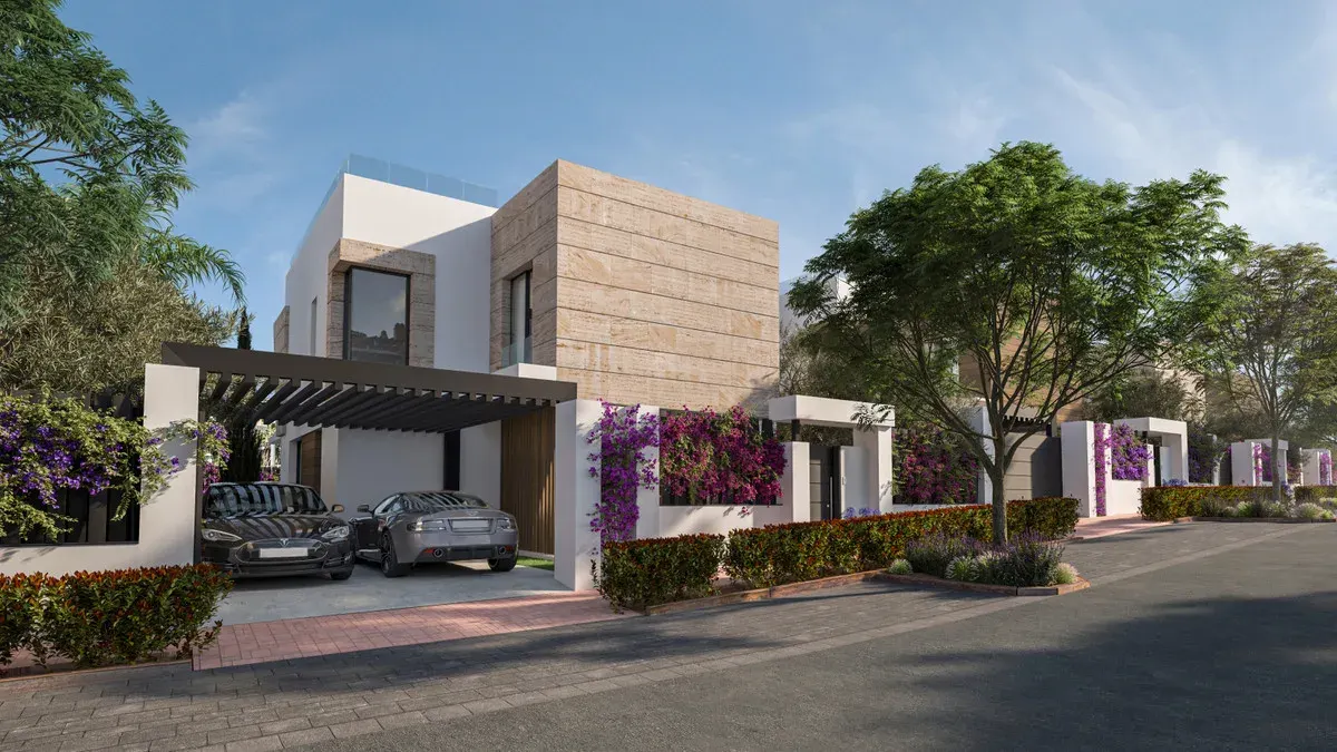 THE CLUB VILLAS — interieurbeeld om lichtinval, indeling, keukenflow en zichtlijnen per concrete woning te beoordelen.