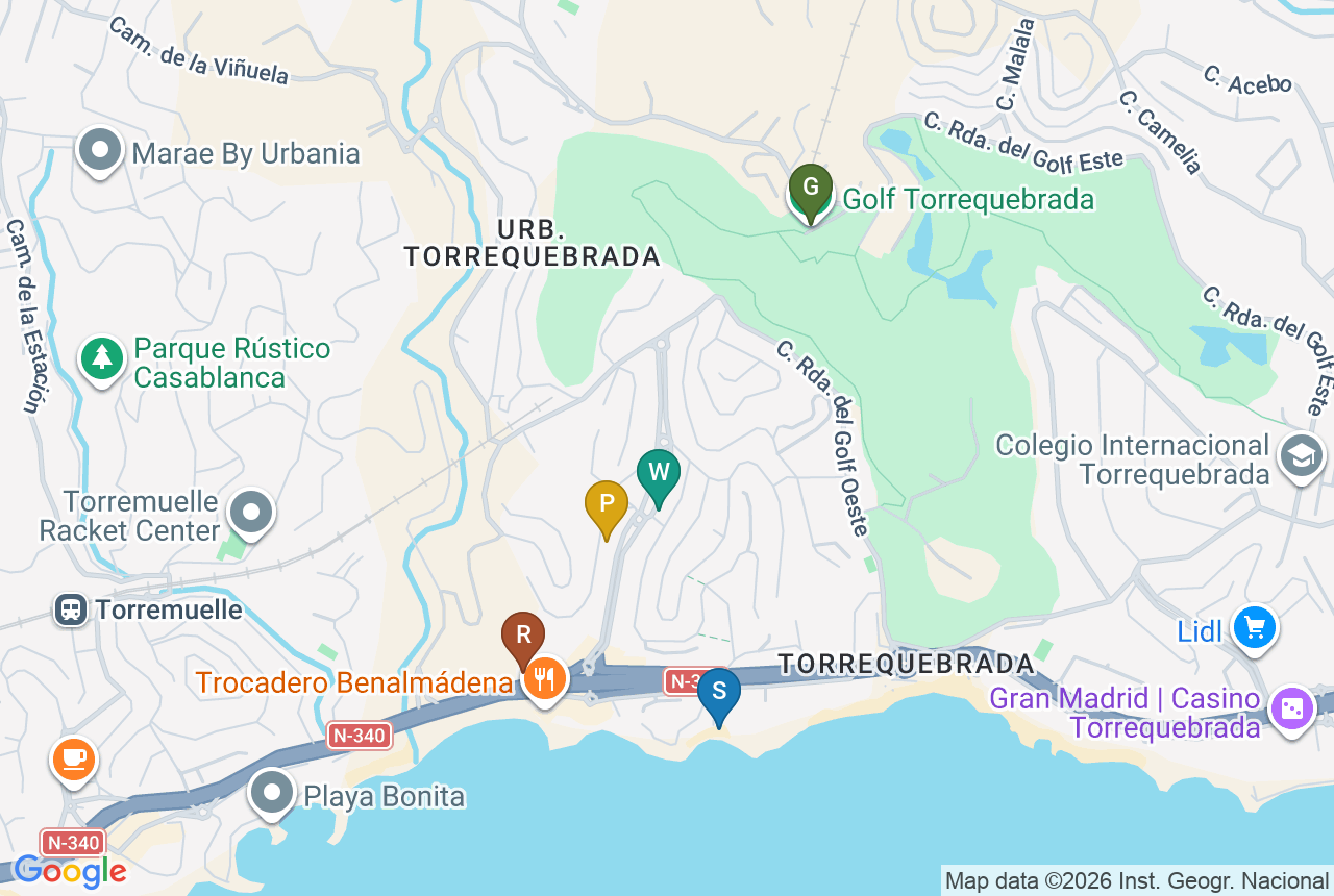 Carte Google de Stella 8 avec cinq rep&egrave;res