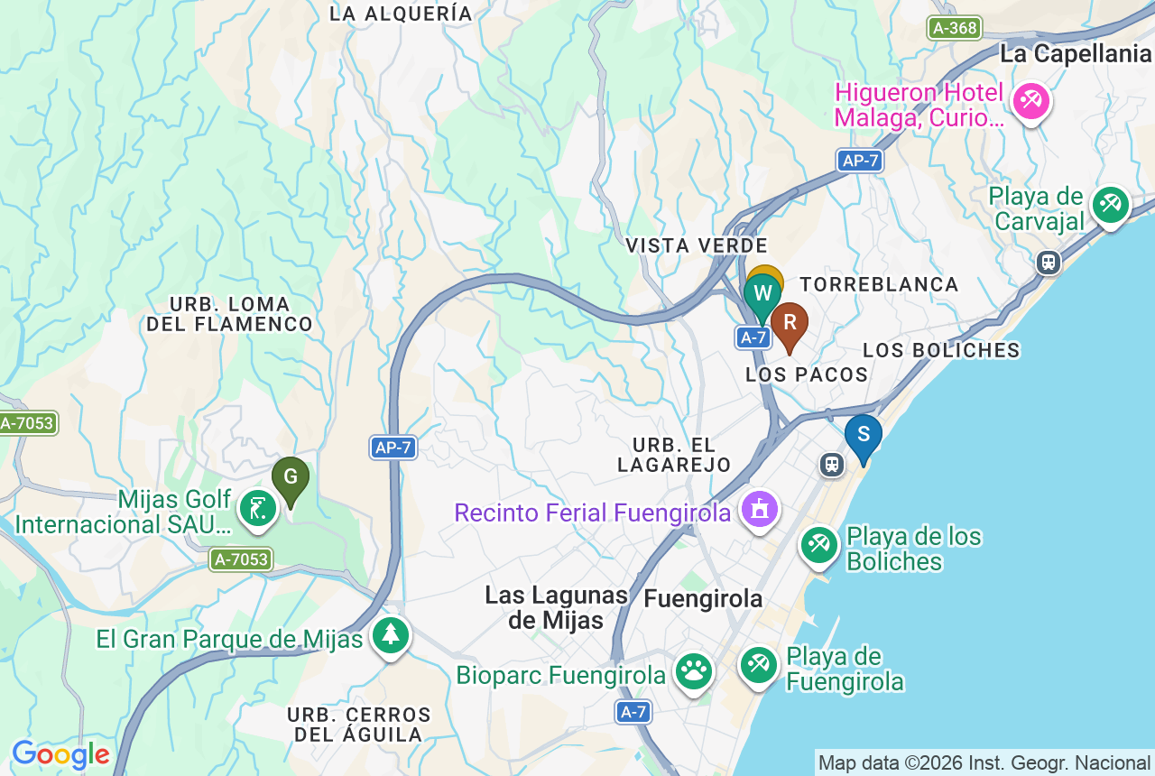 Google map of Luminal Homes with five pins