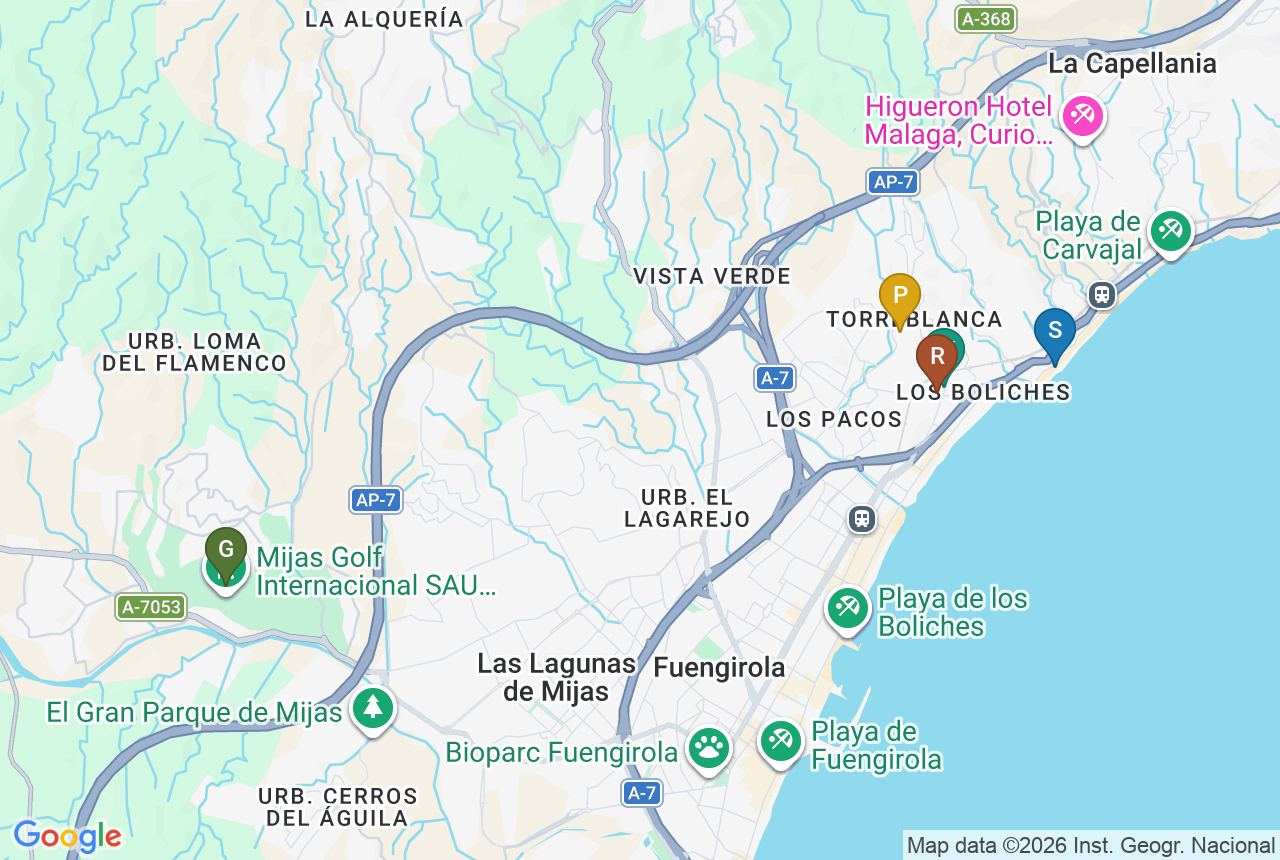 Google map of Urban City Horizon with five pins