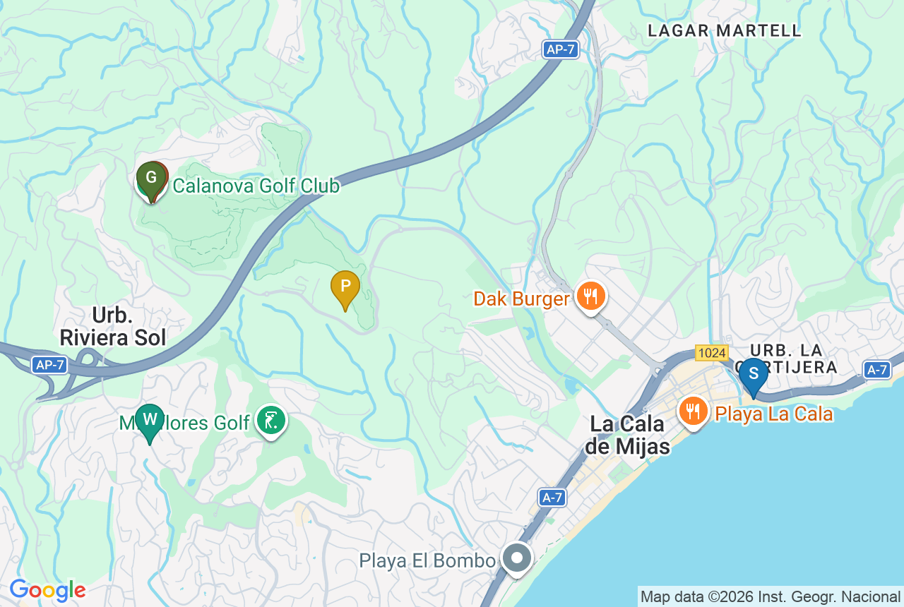 Google map of BAHIA with five pins