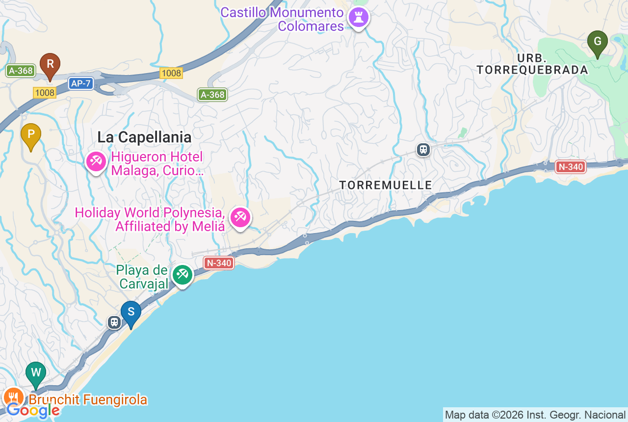 Google map of Lomas 2 with five pins
