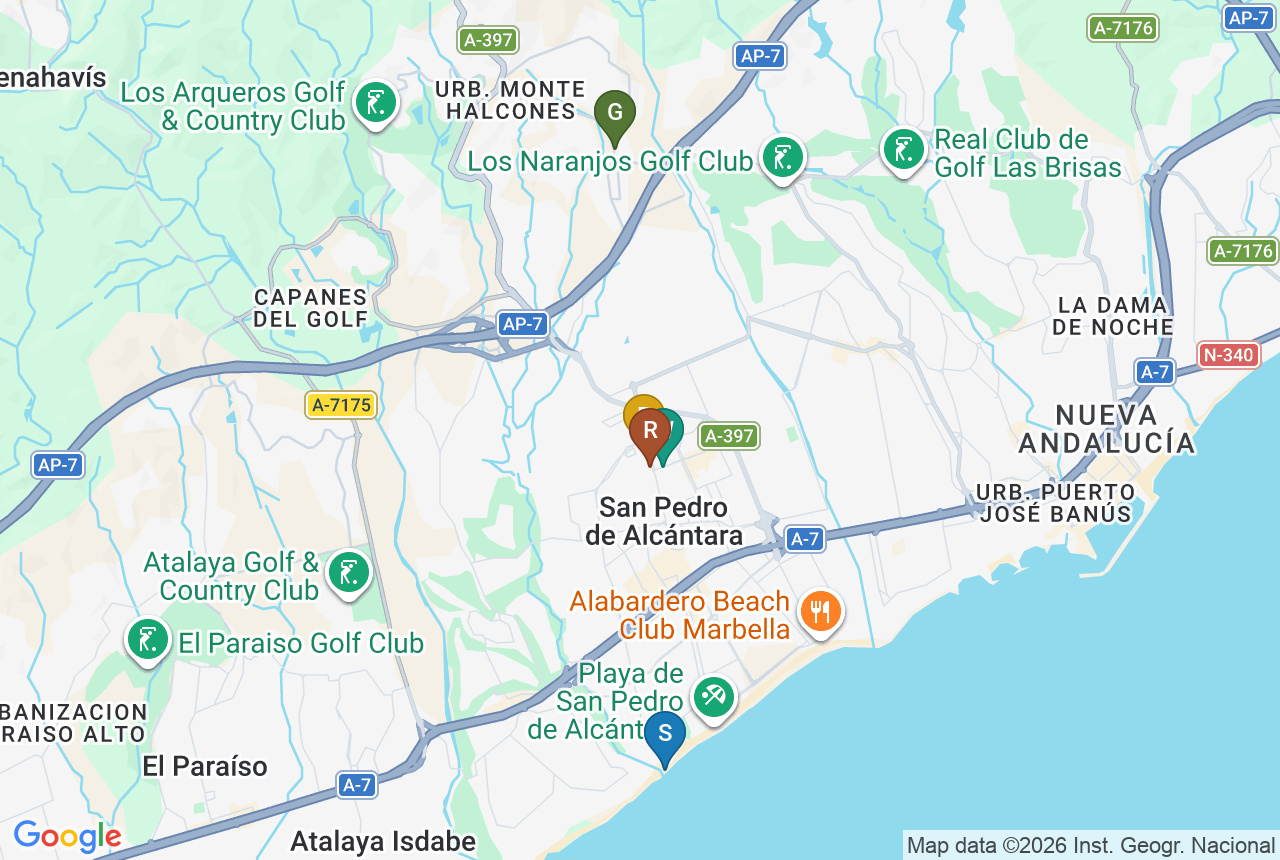 Google map of Armonia with five pins