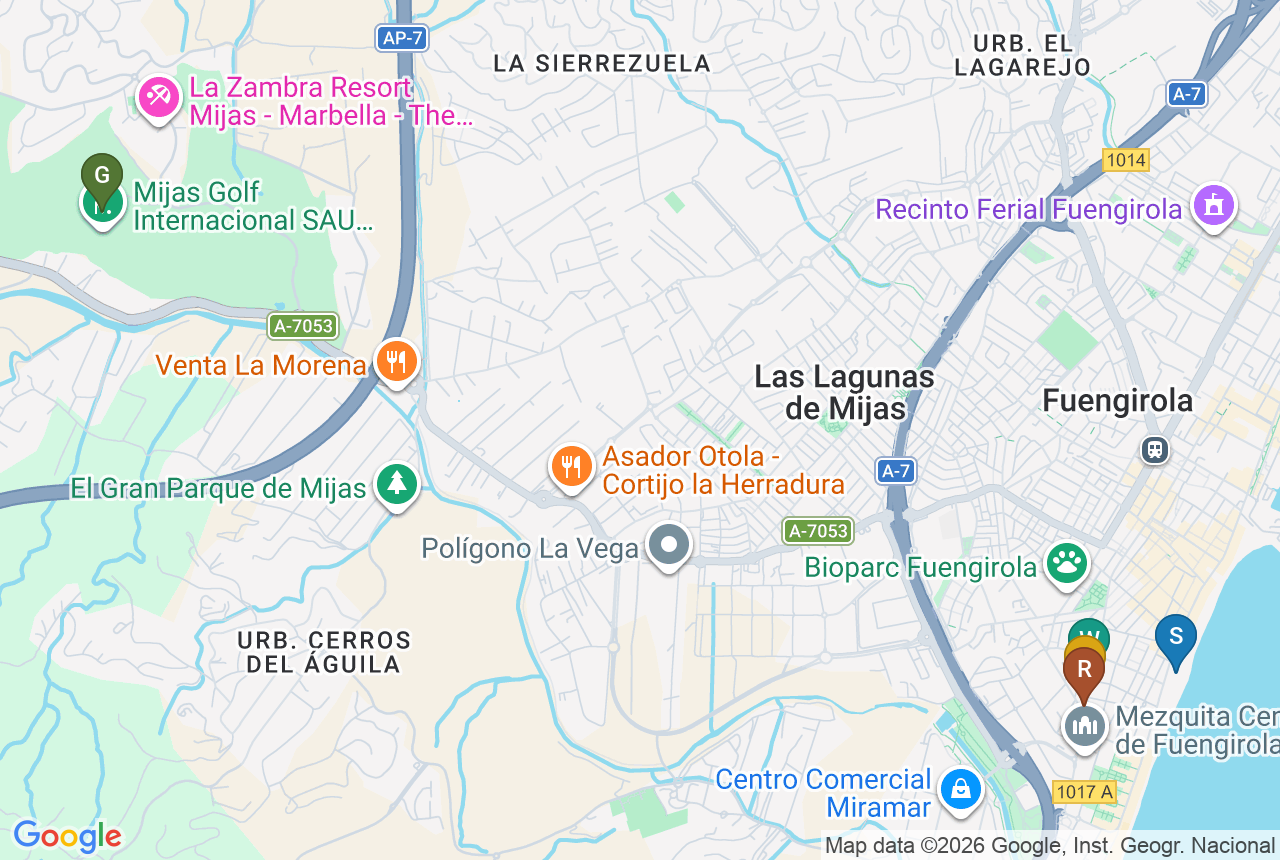 Google map of Pelit Mar&iacute;timo with five pins