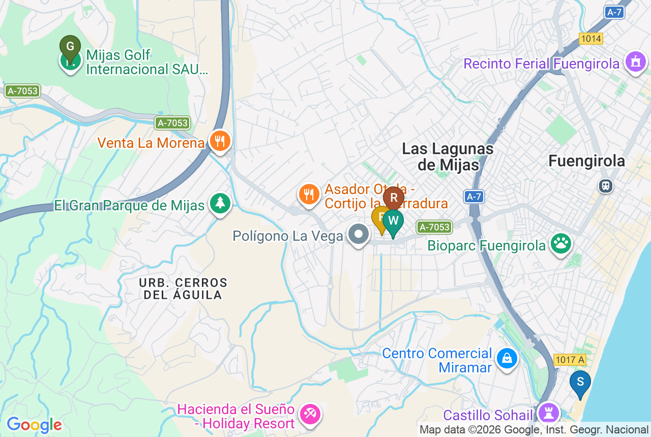 Mapa Google Laguna Nova z pi&eogon;cioma pinezkami