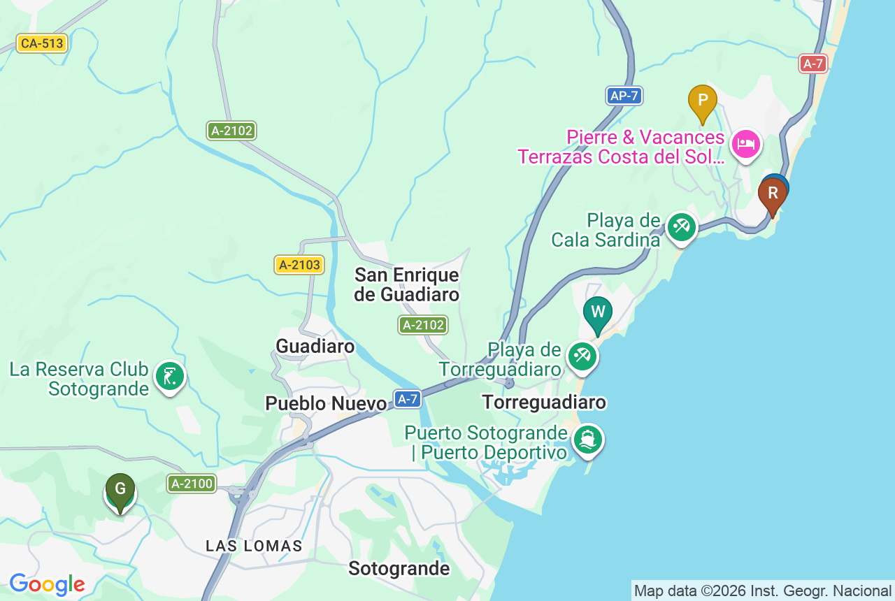 Google map of Grand Bay Apartments with five pins