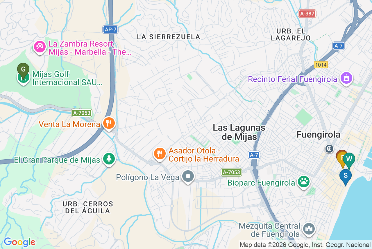 Google map of Edificio Venecia with five pins
