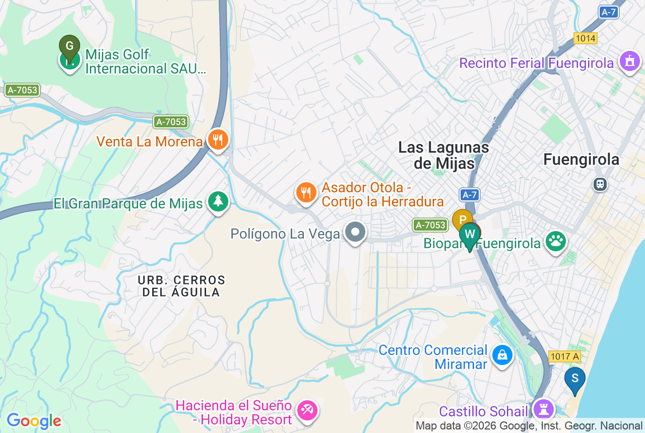 Google map of Lak&uuml;n with five pins