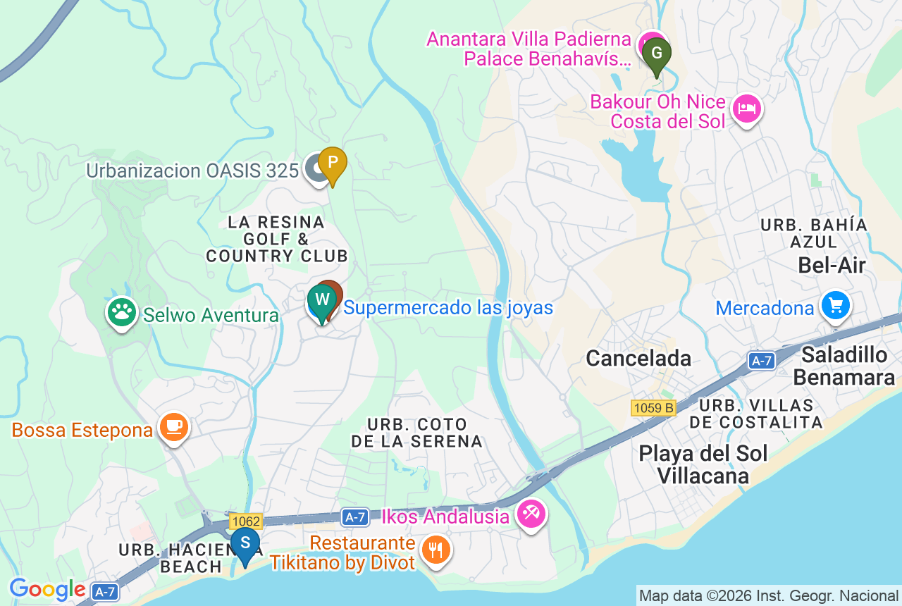Google map of Capri - Fase 3 with five pins
