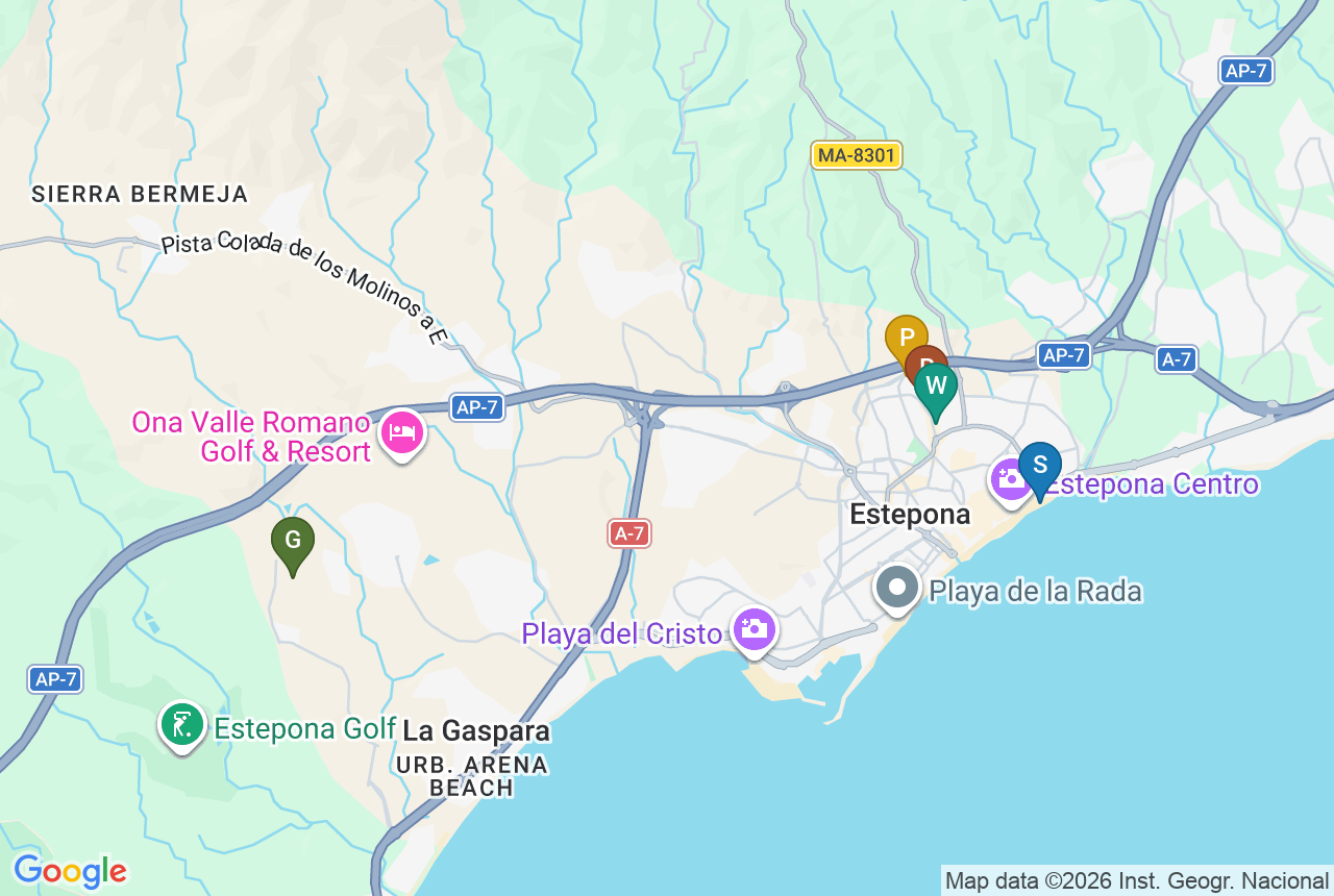 Mapa Google THE OAK 48 z pi&eogon;cioma pinezkami