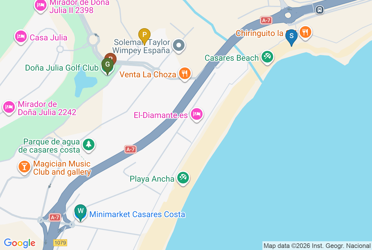 Google map of CASARES BAY with five pins
