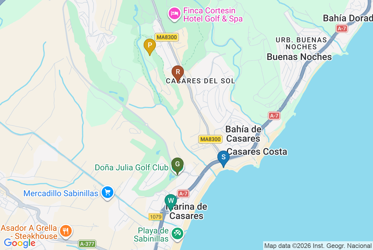 Google-kartta BLISS HOMES -projektista viidell&auml; sijainnilla