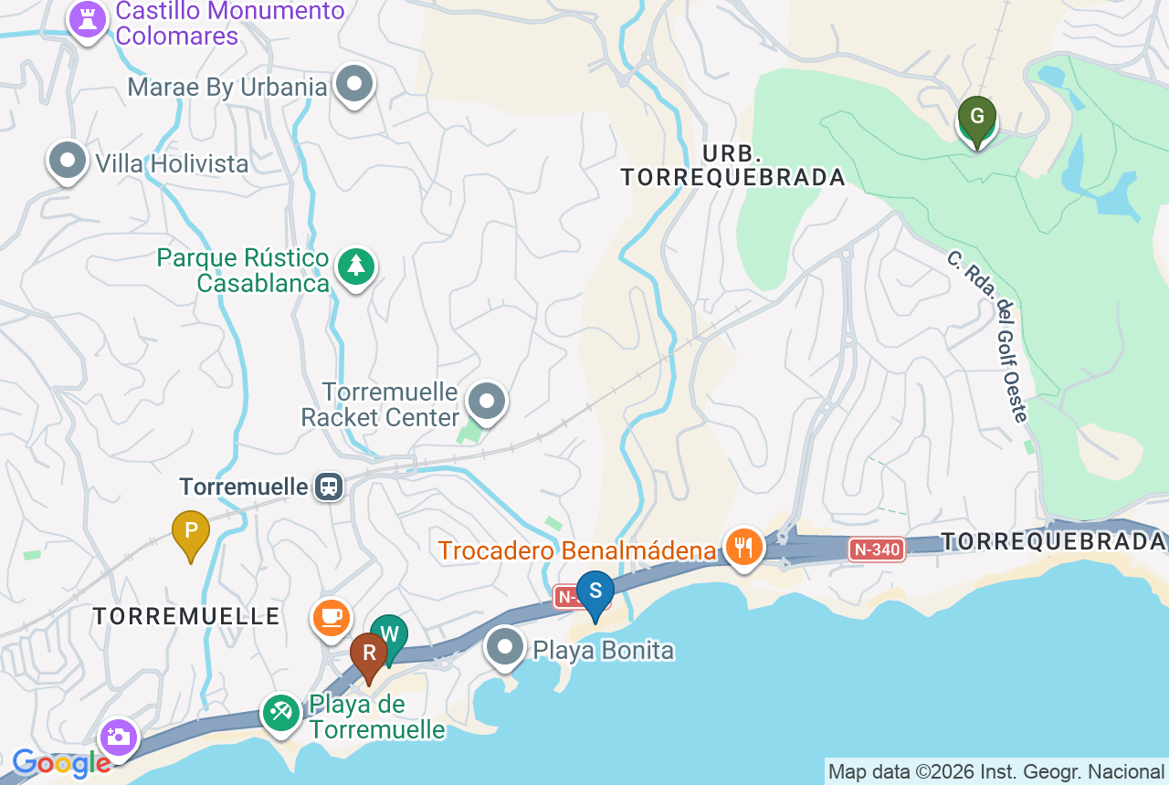 Google map of CASATALAYA RESIDENCES with five pins