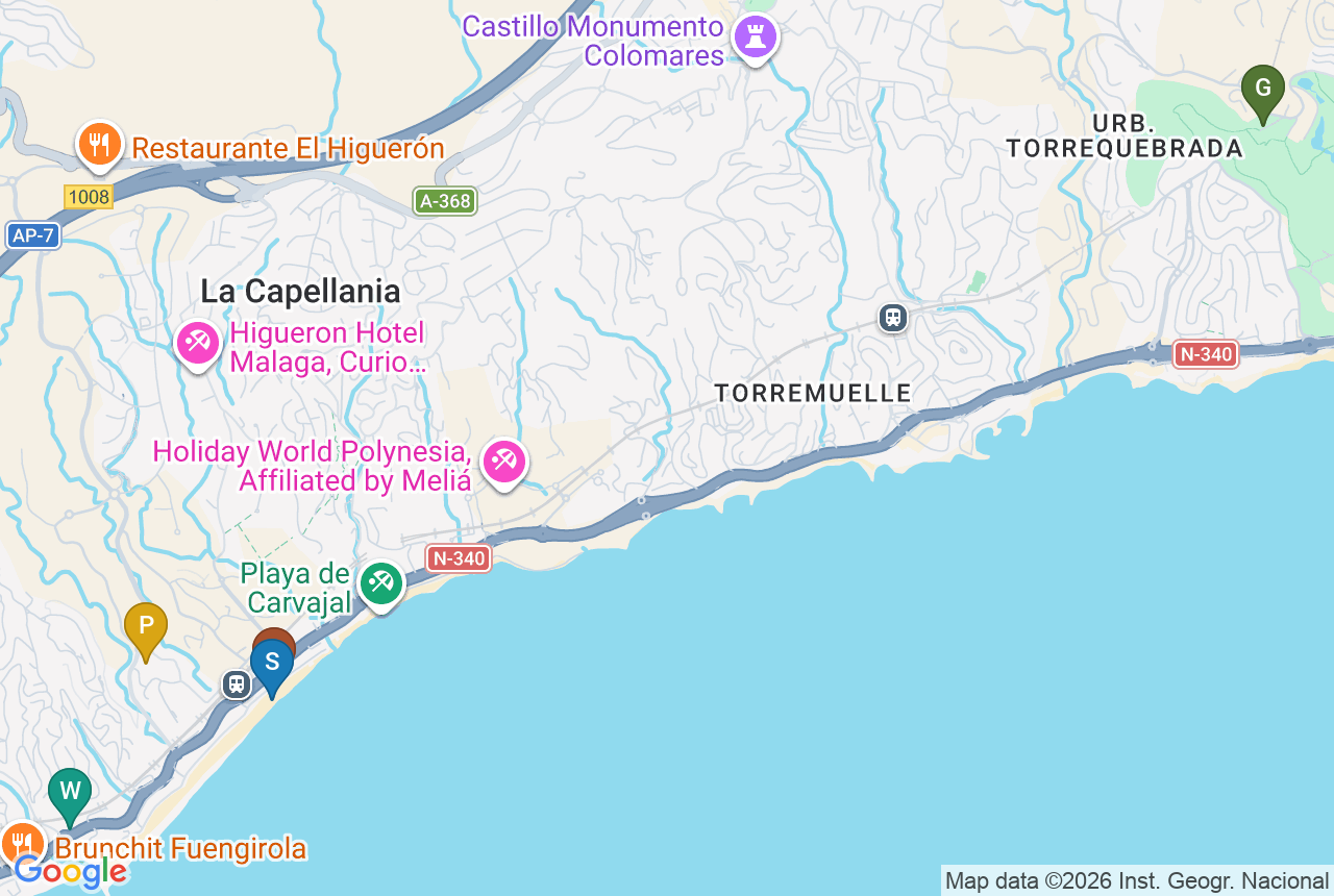 Google map of KORALL with five pins